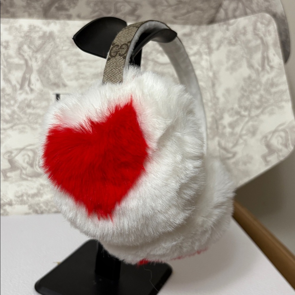 Upcycled Gucci White Fur Earmuffs